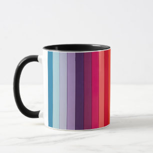 Rainbow Striping Multicolog Tasse
