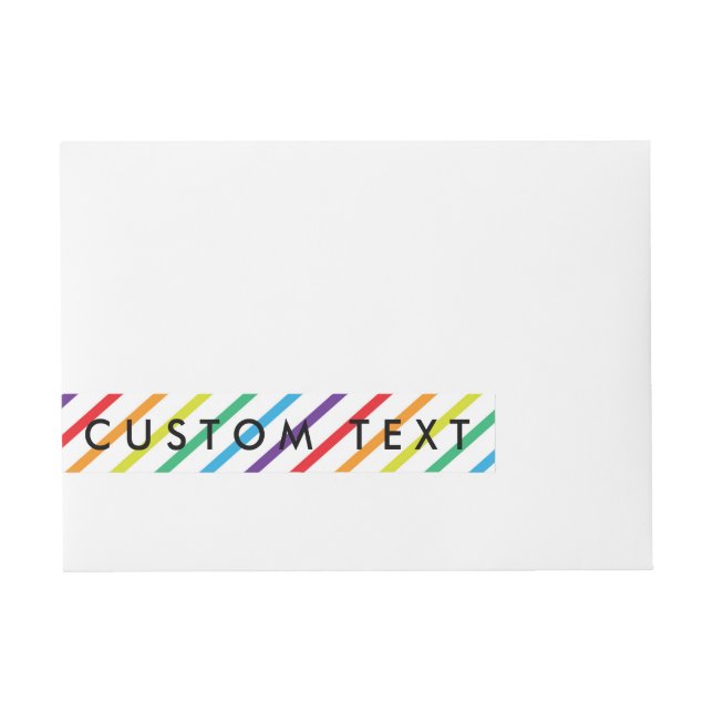 Rainbow Strips Fun Wrap rund um Einladungs-Labels Rundum-Adressaufkleber (Vorderseite)