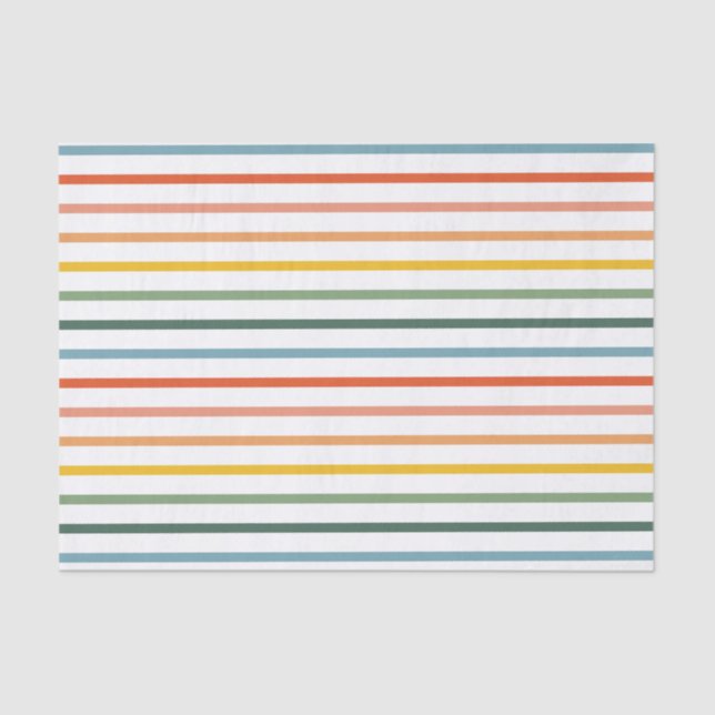 Rainbow Strips Gewebpapier Seidenpapier (Vorderseite)