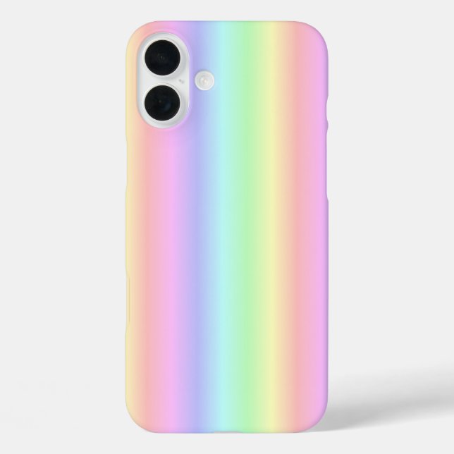 Rainbow Strips - Muster iPhone 16 Plus Hülle (Rückseite)
