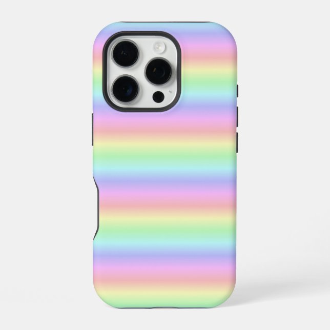 Rainbow Strips - Muster iPhone 16 Pro Hülle (Rückseite)