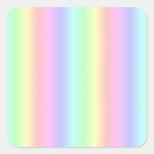 Rainbow Strips - Muster Quadratischer Aufkleber (Vorderseite)