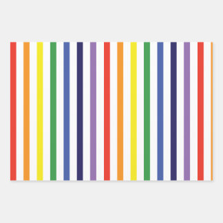 Rainbow Strips und Blue Diagonals Wrapping Paper Geschenkpapier Set