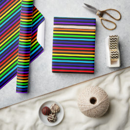 Rainbow Strips Wrapping Paper Geschenkpapier