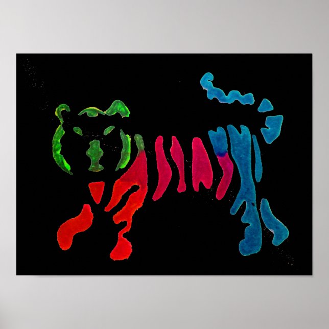 Rainbow-Stripteer-Kunst Poster (Vorne)