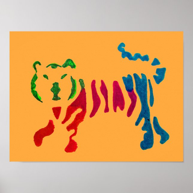 Rainbow-Stripteer-Kunst Poster (Vorne)