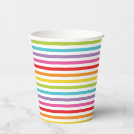 Rainbow Stripter Party Papierbecher
