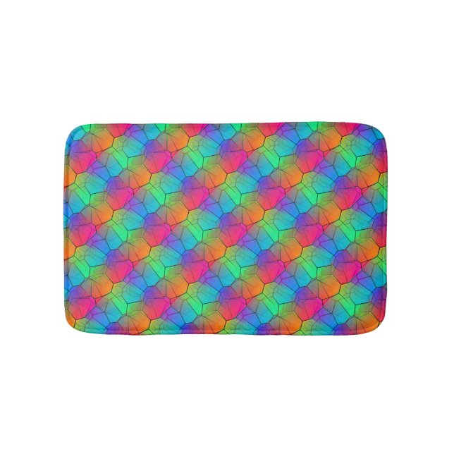 Rainbow Stylish Pattern Badematte (Vorderseite)
