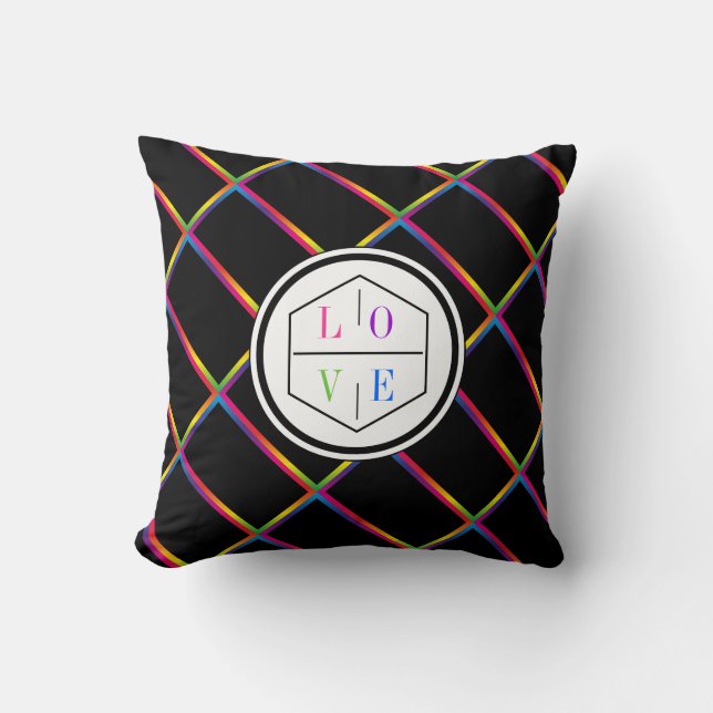 Rainbow-Subtile Nachricht Kissen (Vorderseite)