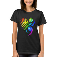 Rainbow Suicide Prevention Awareness Heart
