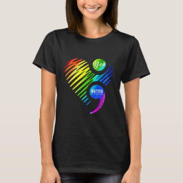 Rainbow Suicide Prevention Awareness Heart T-Shirt