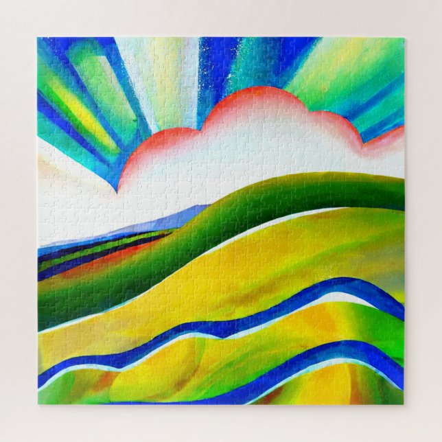 Rainbow Sunburst Landschaft (Vertikal)