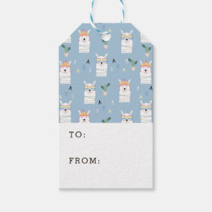 Rainbow Sunglasses Llama Pattern Geschenkanhänger