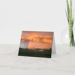 Rainbow Sunset Dankeskarte