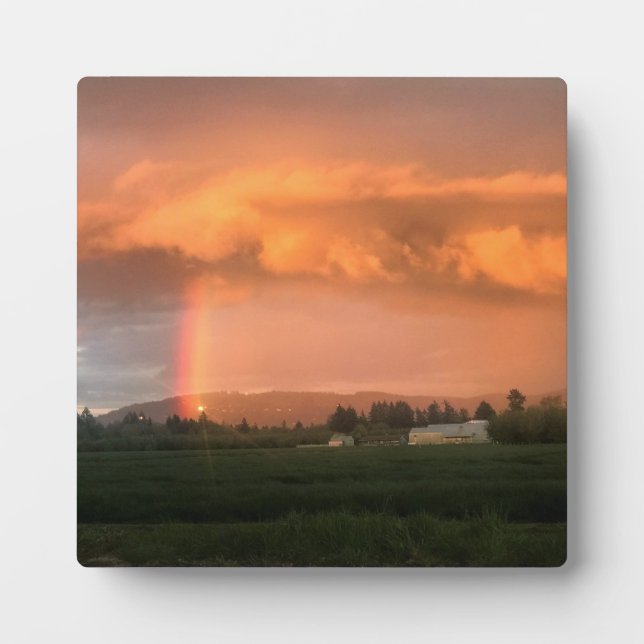 Rainbow Sunset Fotoplatte (Vorderseite)