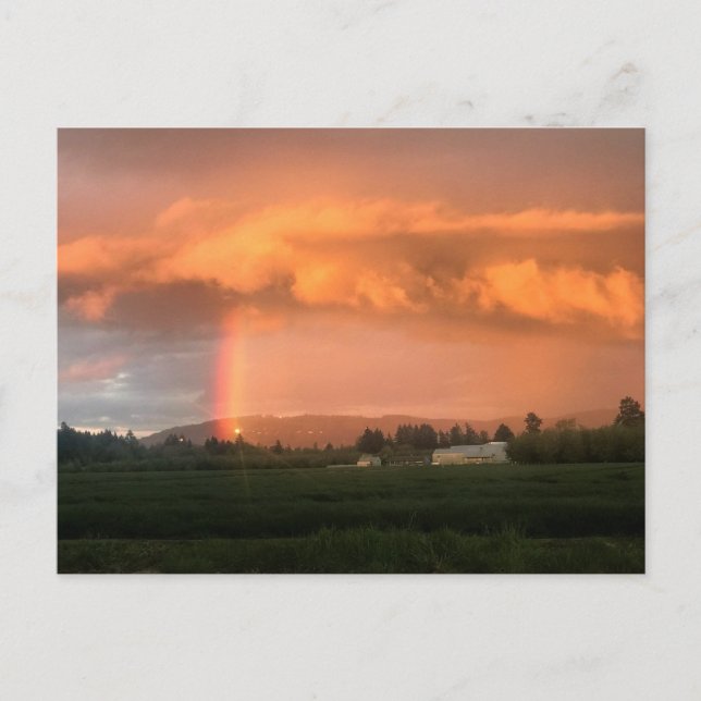 Rainbow Sunset Postkarte (Vorderseite)