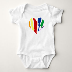 Rainbow Swash Herz Baby Strampler
