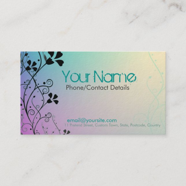 Rainbow Sweet Business Card Visitenkarte (Vorderseite)