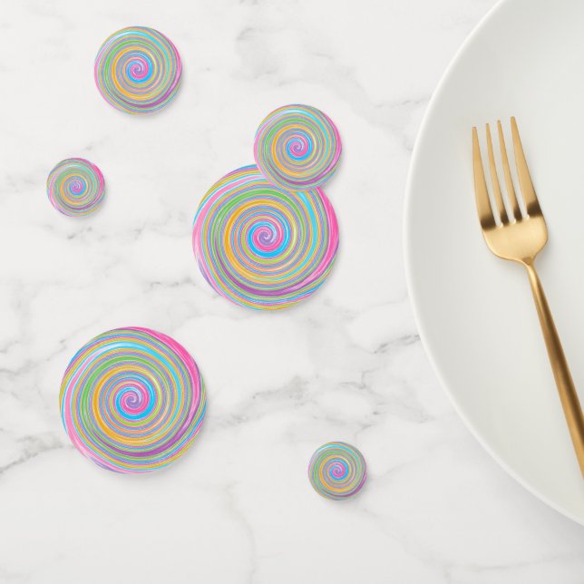 Rainbow-Swirbelmuster Konfetti (Gruppe)