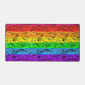 Rainbow Swirl Art Schreibtischunterlage