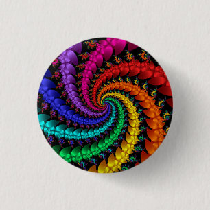 Rainbow Swirl -  Button
