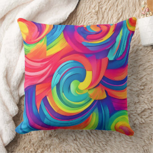 Rainbow Swirl Chaos Design Kissen