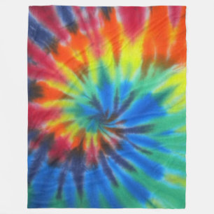 Rainbow-Swirl-gefärbte Krawatte Fleecedecke
