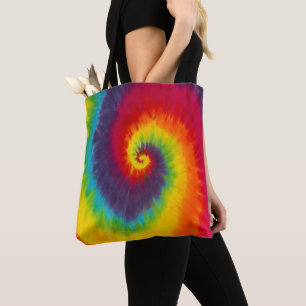 Rainbow Swirl Gefärbte Krawatte Groovy Cool Tasche