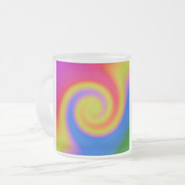 Rainbow Swirl Mattglastasse