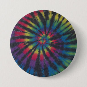Rainbow Swirl mit Black Stripes Button