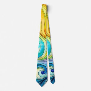 Rainbow Swirl Muster Krawatte