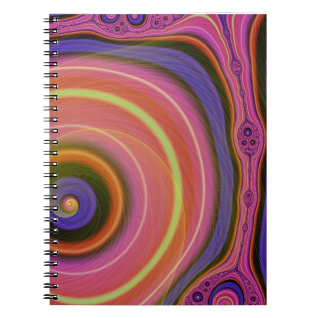 Rainbow Swirl Notebook Notizblock (Vorderseite)