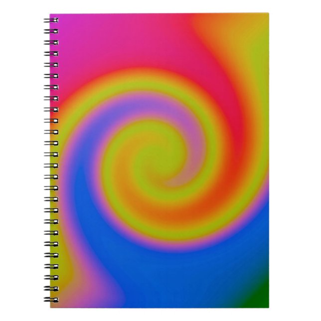 Rainbow Swirl Notizblock (Vorderseite)