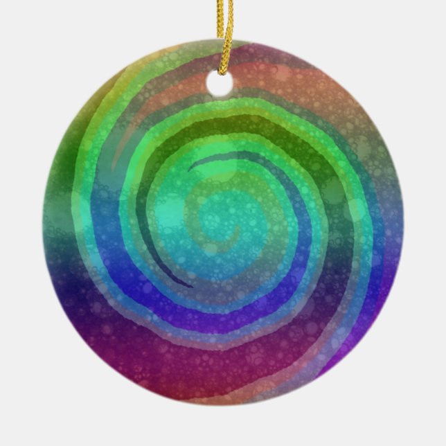 Rainbow Swirl Ornament (Vorne)