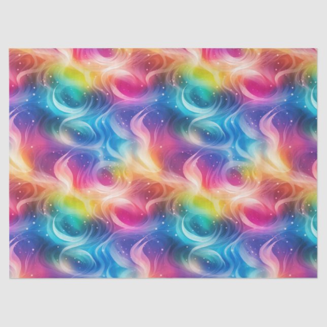 Rainbow Swirl Stardust Decoupage Seidenpapier (Vorderseite)