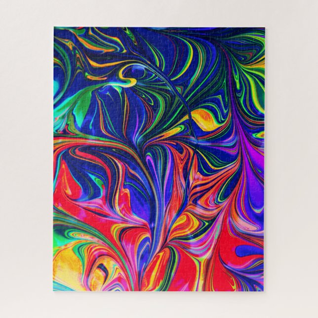 Rainbow Swirl Trippy Glow Stick (Vertikal)