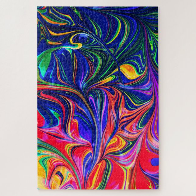Rainbow Swirl Trippy Glow Stick (Vertikal)