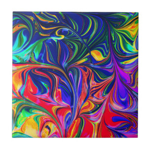 Rainbow Swirl Trippy Glow Stick Fliese