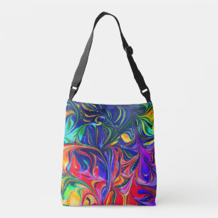 Rainbow Swirl Trippy Glow Stick Tragetaschen Mit Langen Trägern