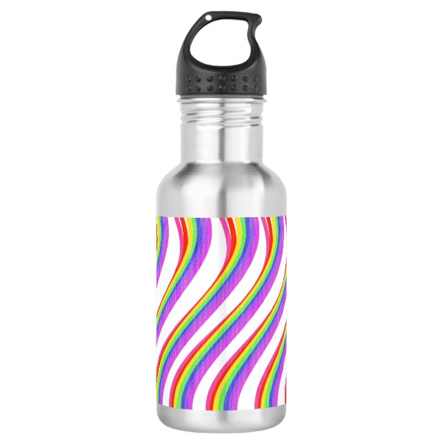 Rainbow Swirl Wasserflasche (Vorderseite)