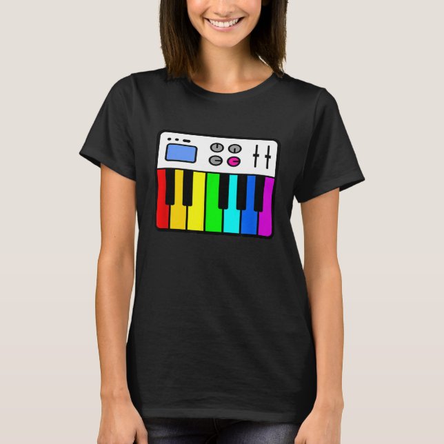 Rainbow Synth Piano T-Shirt (Vorderseite)