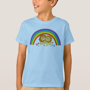 Rainbow Tango-Niedlicher Cartoon Löwen Kinder T - T-Shirt