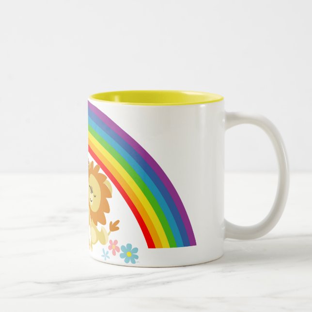 Rainbow Tango-Niedlicher Cartoon Löwen Tasse (Rechts)