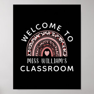 Rainbow Teacher-Klasse Willkommen Poster