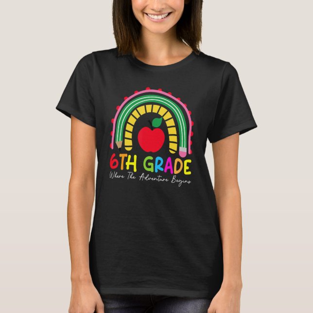 Rainbow-Teacher-Team der 6. Klasse T-Shirt (Vorderseite)