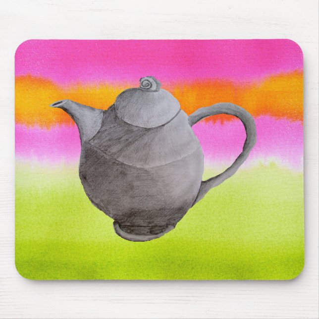Rainbow Teapot arty tea party Mousepad (Vorne)