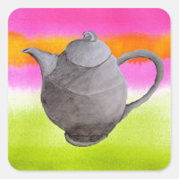 Rainbow Teapot arty tea party