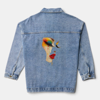 Rainbow Tears Art Jeansjacke