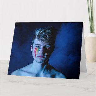 Rainbow Tears LGBT Greetings Card Karte