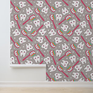 Rainbow Teeth Pattern Tapete